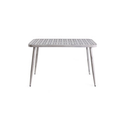 Mesa de Comedor Home ESPRIT Blanco Aluminio 120 x 75 x 75 cm