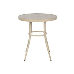 Mesa auxiliar Home ESPRIT Blanco Aluminio 70 x 70 x 75 cm