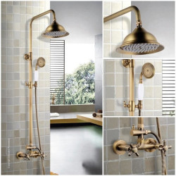 Columna de Ducha ROUSSEAU Acero Inoxidable Bronce