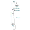 Columna de Ducha ROUSSEAU Acero Inoxidable Bronce