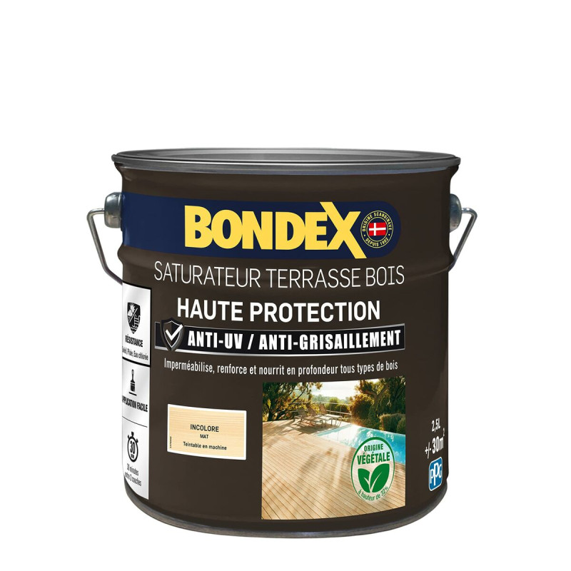 Protector de superficies Bondex Acabado en mate Incoloro 2,5 L Protector de superficies Bondex Acabado en mate Incoloro 2,5 L