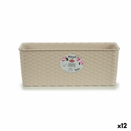 Jardinera Stefanplast 15,5 x 13,5 x 38,5 cm Beige Plástico (12 Unidad