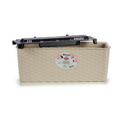 Jardinera Stefanplast 15,5 x 13,5 x 38,5 cm Beige Plástico (12 Unidad