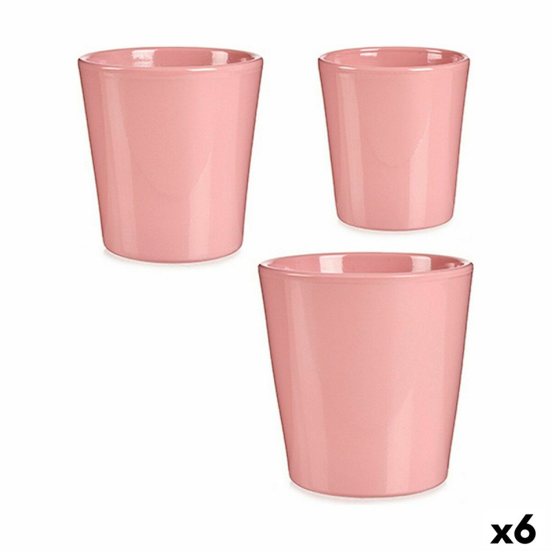 Set de Macetas Rosa Arcilla (6 Unidades) Set de Macetas Rosa Arcilla (6 Unidades)