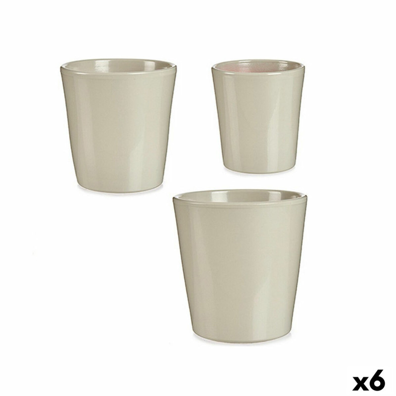 Set de Macetas Gris Arcilla (6 Unidades) Set de Macetas Gris Arcilla (6 Unidades)