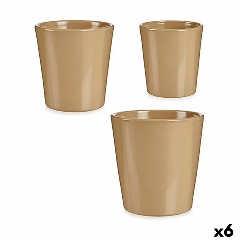 Set de Macetas Beige Arcilla (6 Unidades) Set de Macetas Beige Arcilla (6 Unidades)