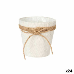 Macetero Lazo Blanco Cuerda Plástico 14 x 12,5 x 14 cm 14 x 14 x 14 c