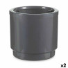 Maceta Autorriego Plateado Polipropileno (2 Unidades) (38 x 37,5 x 38