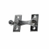 Aldabilla para puerta EDM Forma de H Acero 8 cm Izquierda Cromado