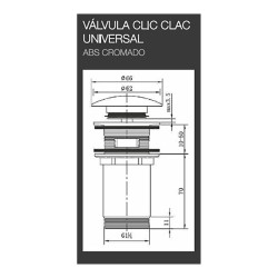 Filtro EDM clic-clac 23 x 160 mm ABS