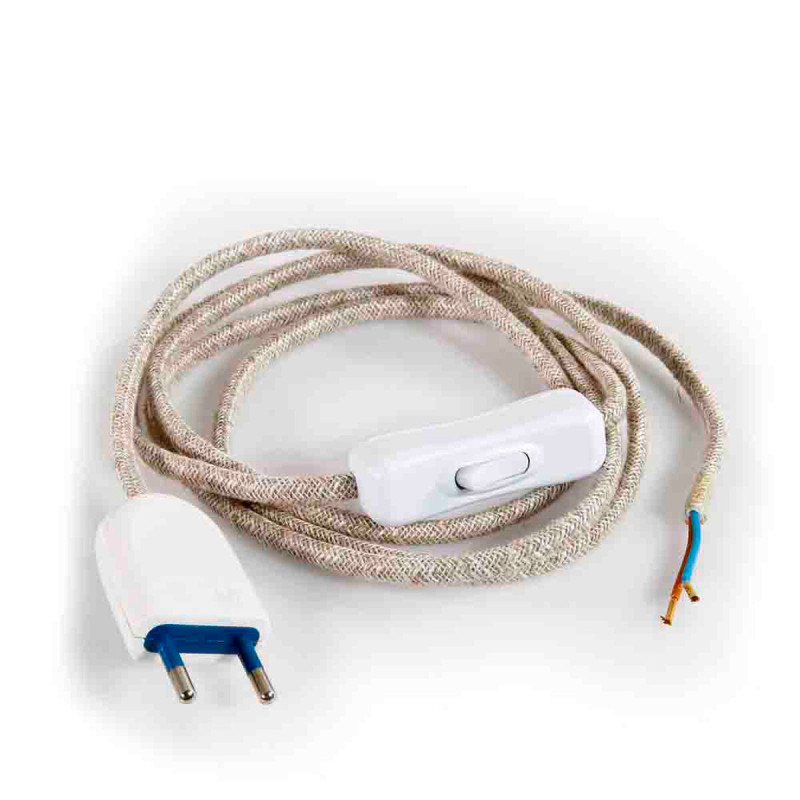 Cable de Alimentación EDM Interruptor de luz Cordón 2 x 0,75 mm 2 m Cable de Alimentación EDM Interruptor de luz Cordón 2 x 0,75 mm 2 m