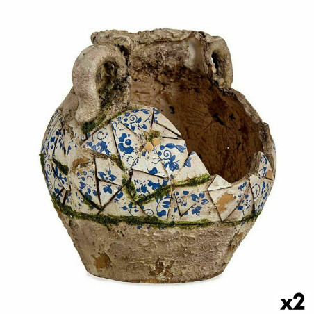 Figura Decorativa para Jardín Jarrón Poliresina 28,5 x 28 x 28,5 cm