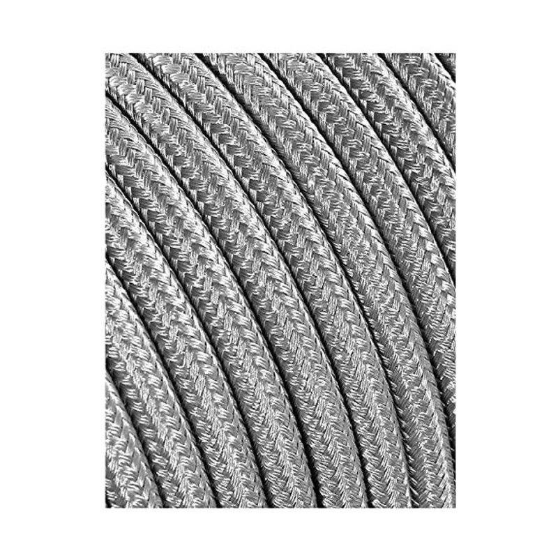 Cable EDM C64 2 x 0,75 mm Plateado Textil 5 m Cable EDM C64 2 x 0,75 mm Plateado Textil 5 m