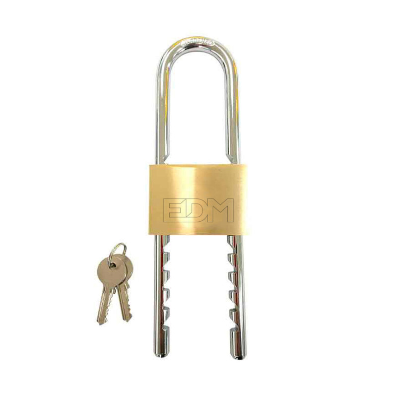 Candado de llave EDM Regulable Latón Arco (6-16 cm) Candado de llave EDM Regulable Latón Arco (6-16 cm)