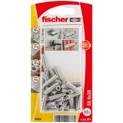 Tacos Fischer SX 90886 Nailon 4 x 20 mm (50 Unidades)