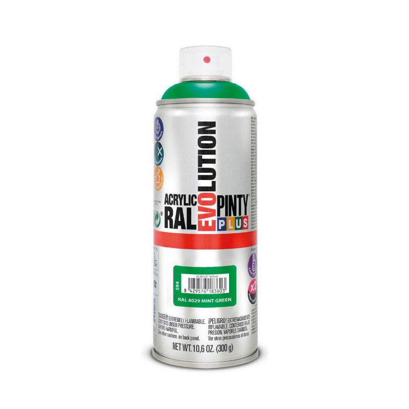 Pintura en spray Pintyplus Evolution RAL 6029 400 ml Mint Green Pintura en spray Pintyplus Evolution RAL 6029 400 ml Mint Green