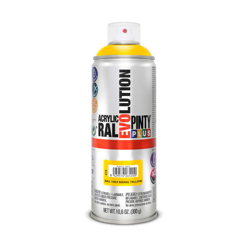 Pintura en spray Pintyplus Evolution RAL 1003 400 ml Signal Yellow Pintura en spray Pintyplus Evolution RAL 1003 400 ml Signal Yellow
