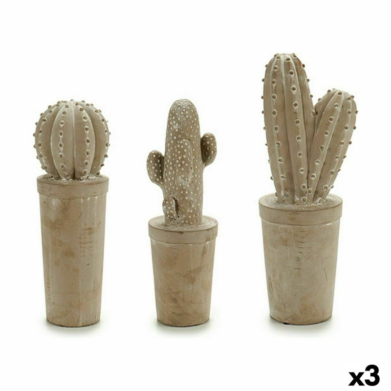 Figura Decorativa para Jardín Cactus Piedra 13 x 38 x 13 cm (3 Unidad Figura Decorativa para Jardín Cactus Piedra 13 x 38 x 13 cm (3 Unidad