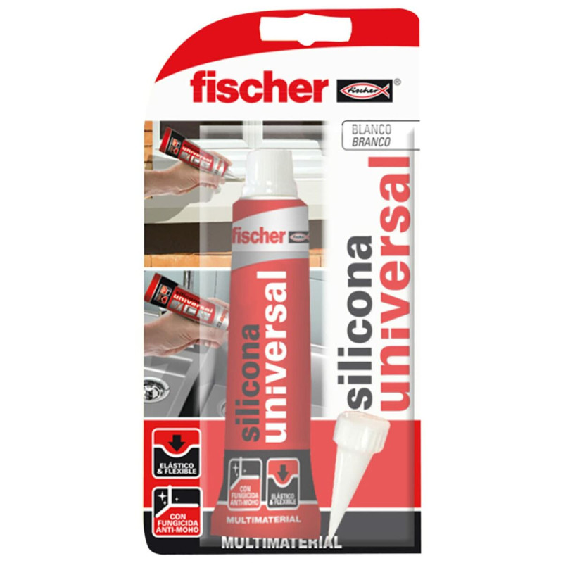 Silicona Fischer 98718 Universal Blanco 50 ml Silicona Fischer 98718 Universal Blanco 50 ml