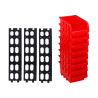 Set de Cajas Organizadoras Apilables Kinzo Rojo 12 x 10 cm Polipropile