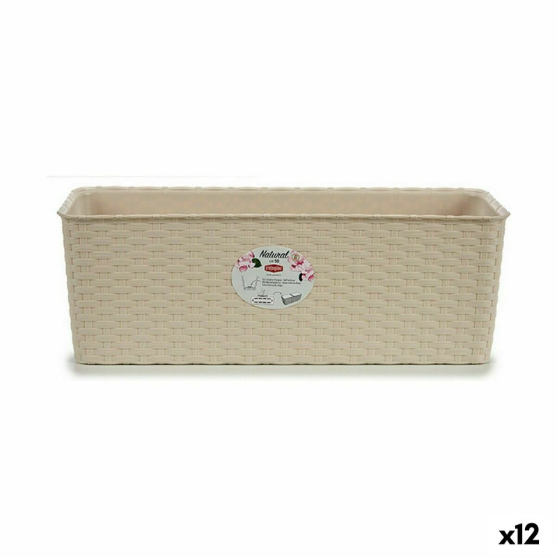 Jardinera Stefanplast Beige Plástico 17,5 x 16 x 48,5 cm (12 Unidades Jardinera Stefanplast Beige Plástico 17,5 x 16 x 48,5 cm (12 Unidades
