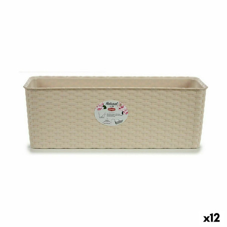 Jardinera Stefanplast Beige Plástico 17,5 x 16 x 48,5 cm (12 Unidades