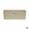 Jardinera Stefanplast Beige Plástico 17,5 x 16 x 48,5 cm (12 Unidades