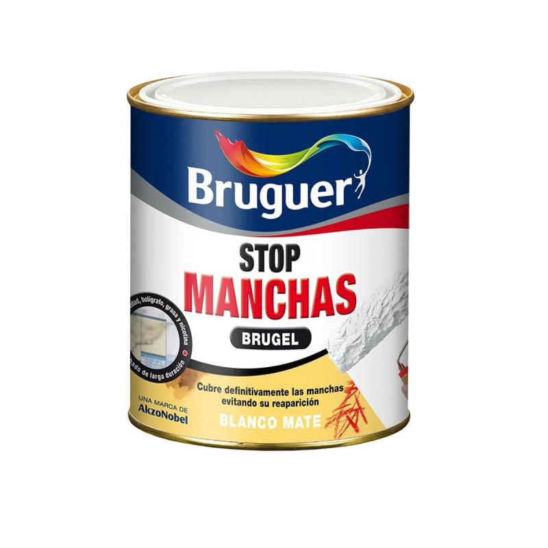 Pintura Bruguer 5056560 Sin Olor Antimanchas Blanco 750 ml Mate Pintura Bruguer 5056560 Sin Olor Antimanchas Blanco 750 ml Mate