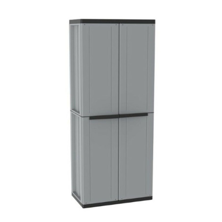 Armario Escobero Terry JLine 368 Gris Negro/Gris Resina Plástico 68 x