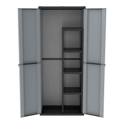 Armario Escobero Terry JLine 368 Gris Negro/Gris Resina Plástico 68 x