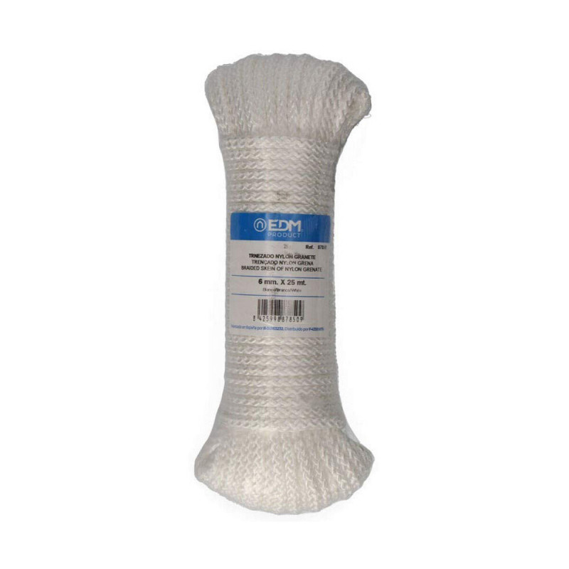 Madeja trenzada EDM Blanco Multicolor 25 m Madeja trenzada EDM Blanco Multicolor 25 m