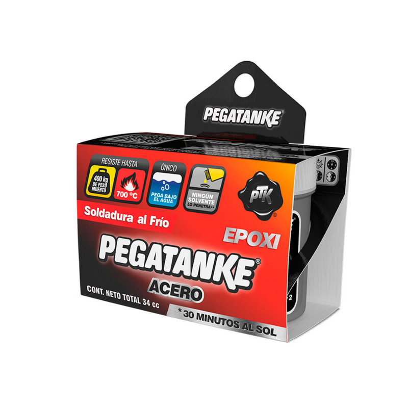 Soldadura en frío PEGATANKE Epoxi Acero Negro 32 ml Soldadura en frío PEGATANKE Epoxi Acero Negro 32 ml
