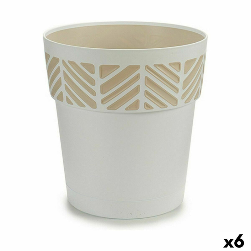 Maceta Autorriego Stefanplast Orfeo Blanco Plástico 25 x 25 x 25 cm (