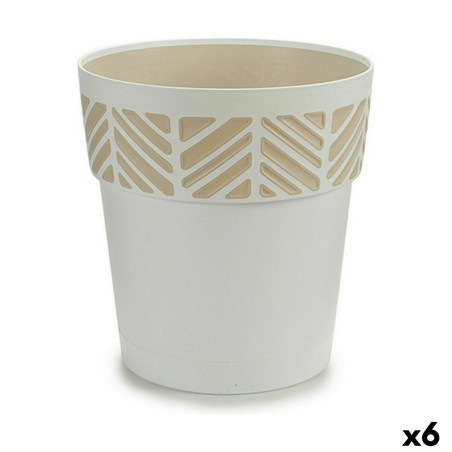 Maceta Autorriego Stefanplast Orfeo Blanco Plástico 25 x 25 x 25 cm (