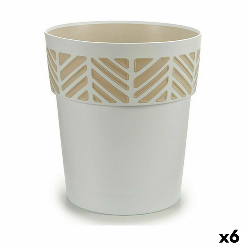 Maceta Autorriego Stefanplast Orfeo Blanco Plástico 29 x 29 x 29 cm (