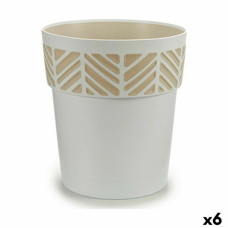 Maceta Autorriego Stefanplast Orfeo Blanco Plástico 29 x 29 x 29 cm (