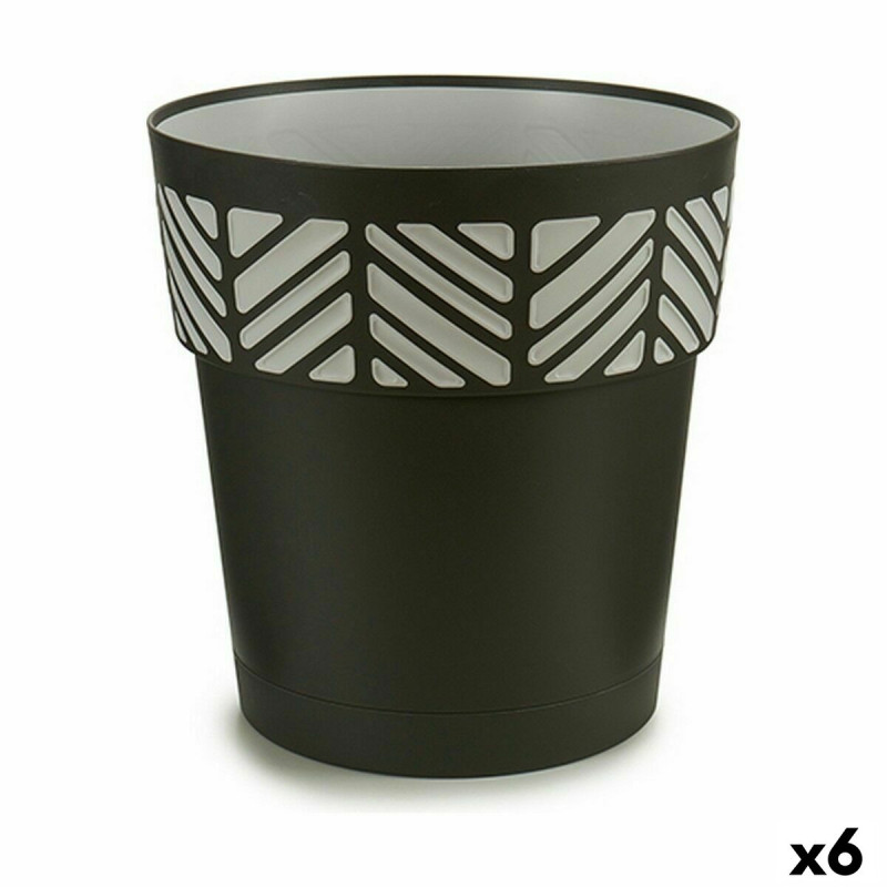 Maceta Autorriego Stefanplast Orfeo Antracita Plástico 29 x 29 x 29 c
