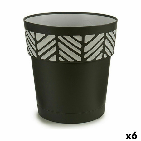 Maceta Autorriego Stefanplast Orfeo Antracita Plástico 29 x 29 x 29 c