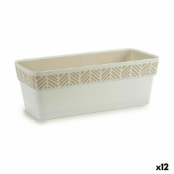 Jardinera Autorriego Stefanplast Orfeo Blanco Plástico 18,5 x 17 x 49