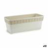 Jardinera Autorriego Stefanplast Orfeo Blanco Plástico 18,5 x 17 x 49