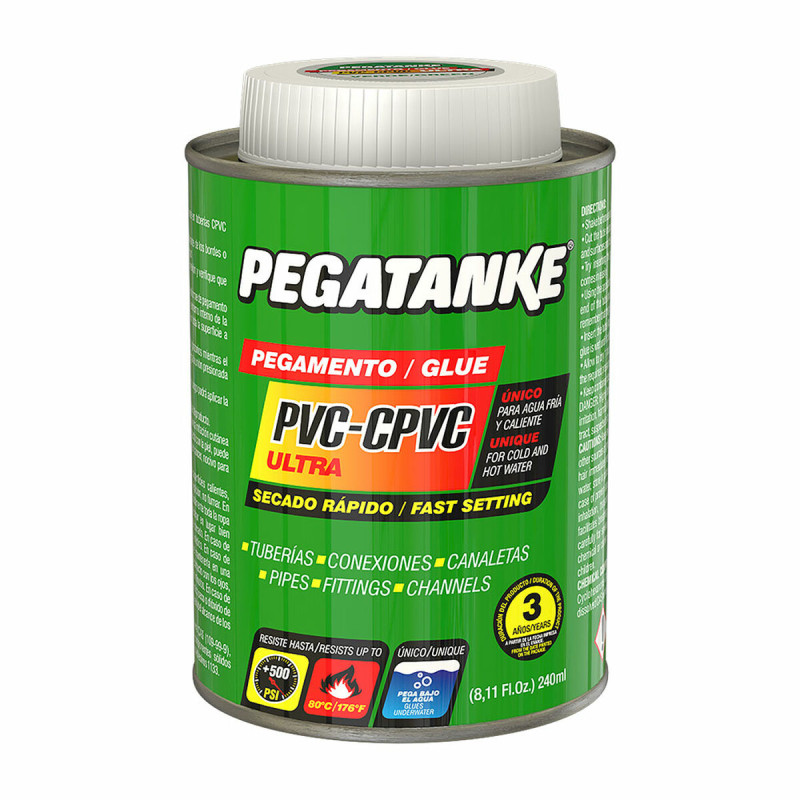 Pegamento PEGATANKE PVC-CPVC Ultra 240 ml Pegamento PEGATANKE PVC-CPVC Ultra 240 ml