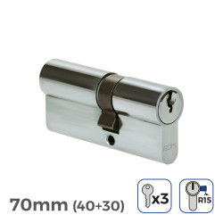 Cilindro EDM r15 Europeo Leva Larga Plateado Níquel (70 mm)