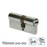Cilindro EDM r13 Europeo Leva Corta Plateado Níquel (70 mm)
