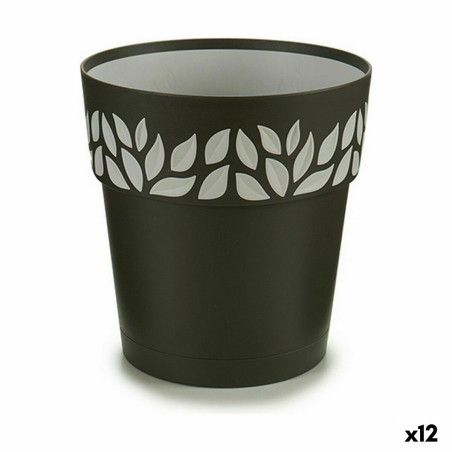 Maceta Autorriego Stefanplast Cloe Antracita Plástico 19 x 19 x 19 cm