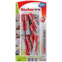 Tacos Fischer DuoPower 534995 Ø 10 x 50 mm Nailon (8 Unidades)