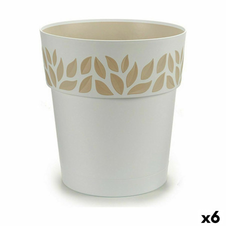 Maceta Autorriego Stefanplast Cloe Blanco Plástico 29 x 29 x 29 cm (6