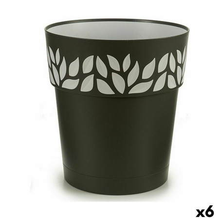 Maceta Autorriego Stefanplast Cloe Antracita Plástico 29 x 29 x 29 cm