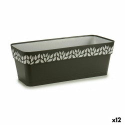 Jardinera Autorriego Stefanplast Cloe Antracita Plástico 49,5 x 17 x