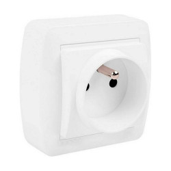 Base de enchufe Solera mur60fu Francés Bipolar Blanco 16 A Superficie
