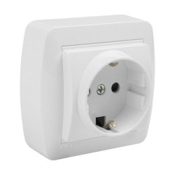 Base de enchufe Solera mur60u Bipolar Blanco 16 A Superficie